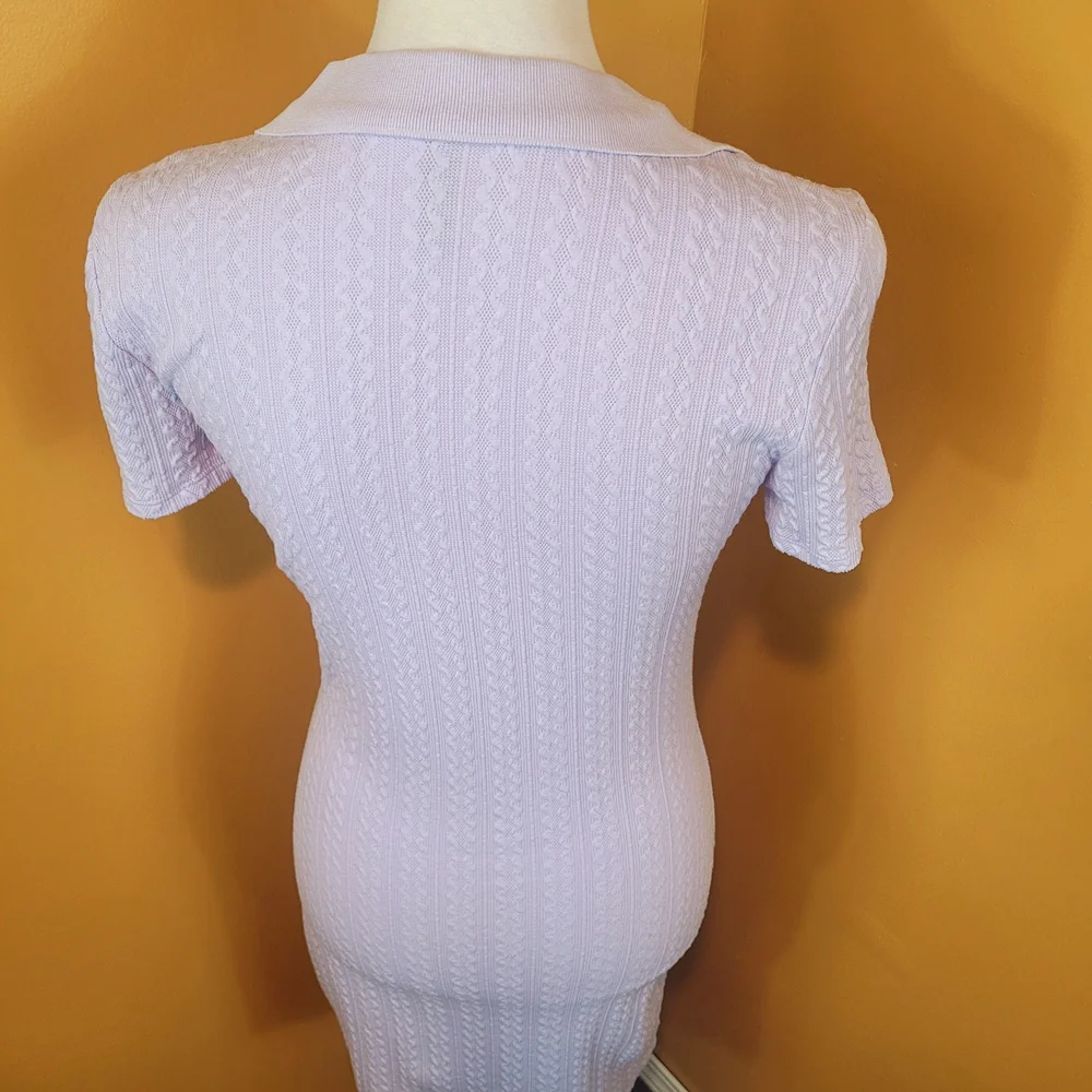 H&M Lilac Knit V-Neck Dress - Picture 4 of 7